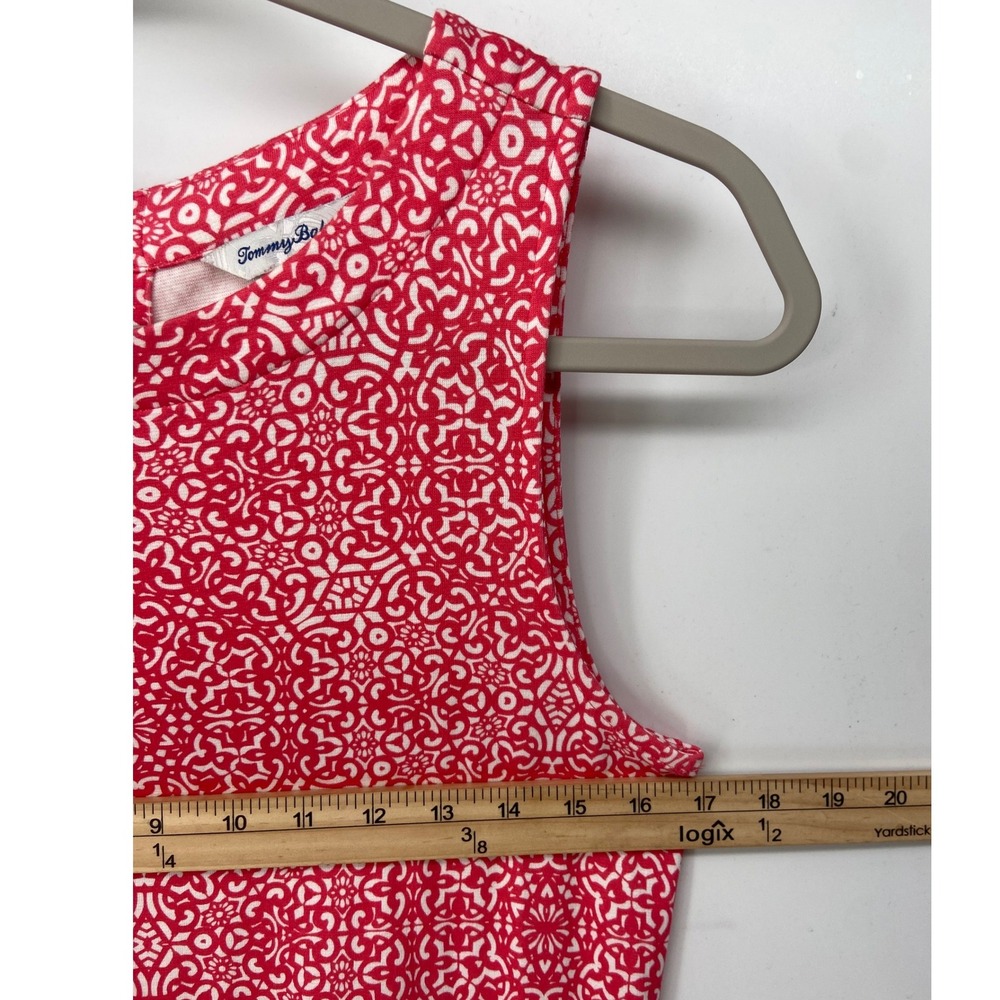 Tommy Bahama Dress Women Small Pink Geometric Sleeveless Coastal Vacation Knit - Picture 5 of 7